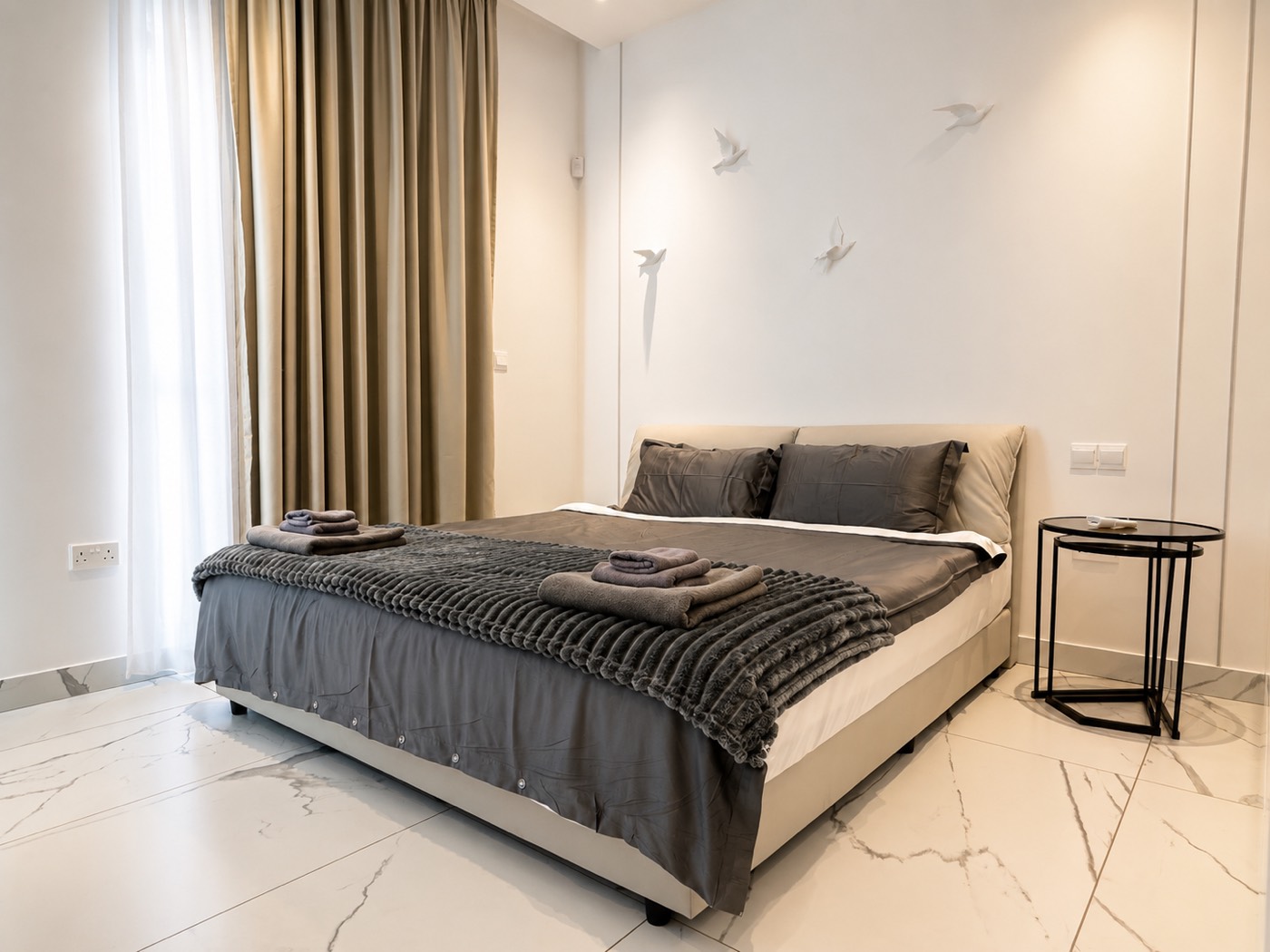 Double bedroom in a Swift Suites Limassol apartment
