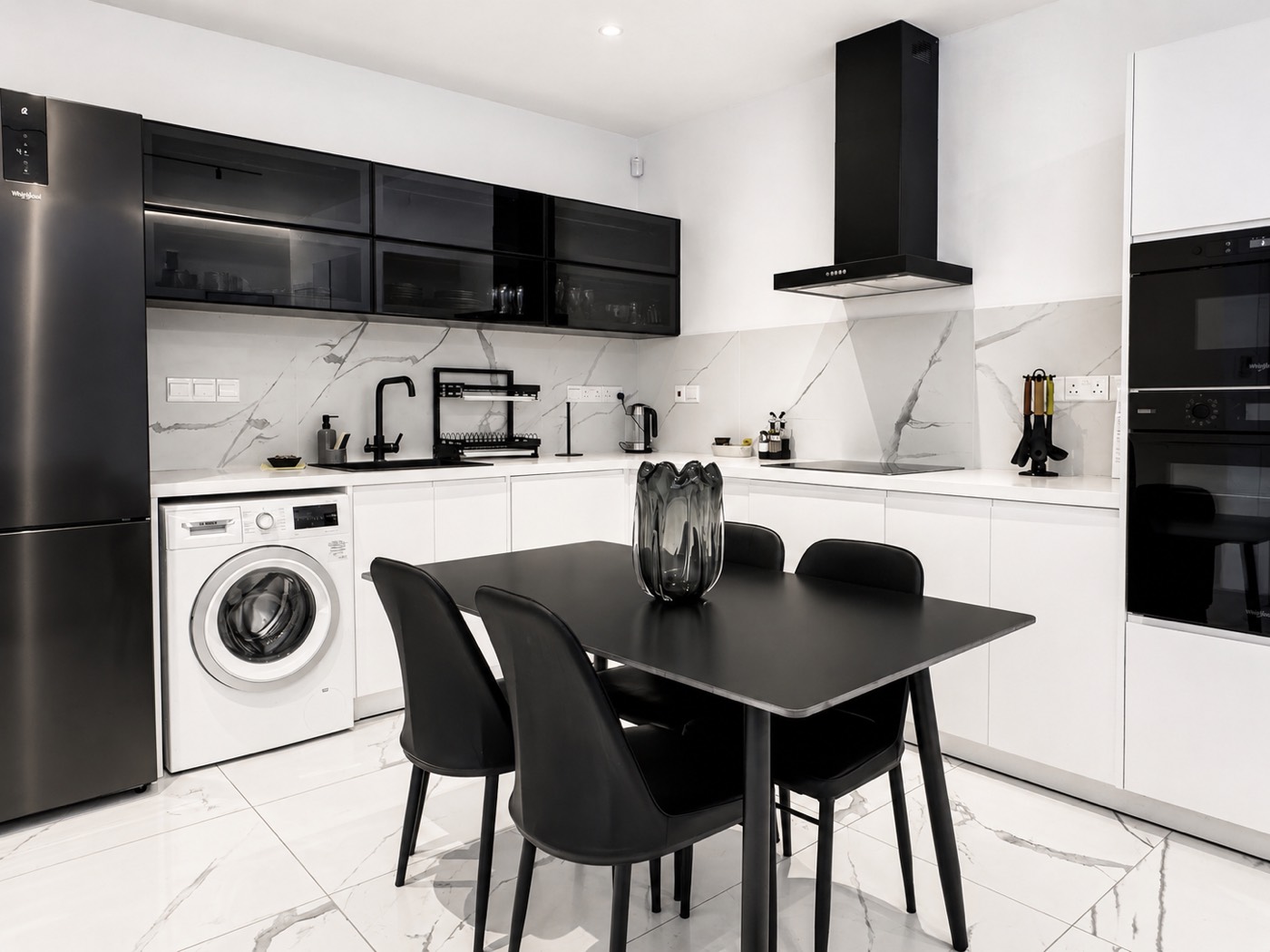 Kitchen and dining area suited to an extended stay
